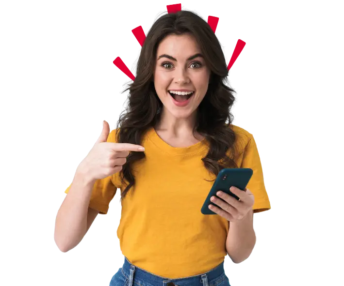 a girl with mobile