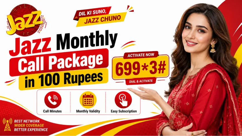 Jazz Monthly Call Package in 100 Rupees