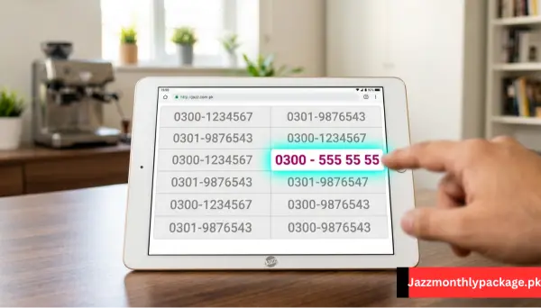 a users wants to select desire jazz online number from tablet