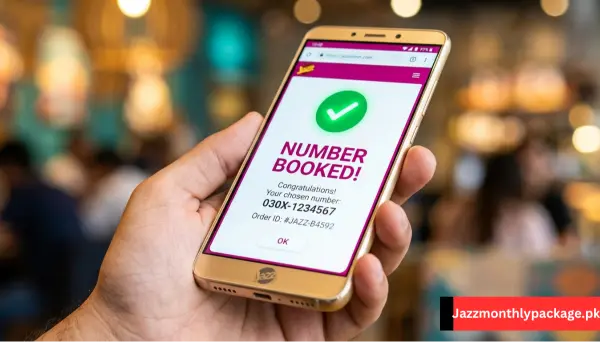 image of Jazz Book My Number Online holding mobile in hand