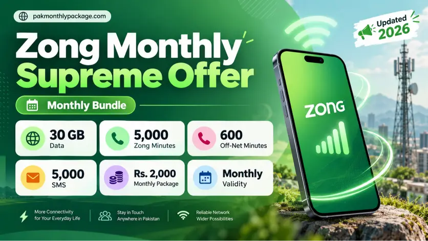 featured image of Zong Monthly Supreme Offer